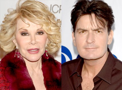 Joan Rivers, Charlie Sheen Joan Rivers, Charlie Sheen