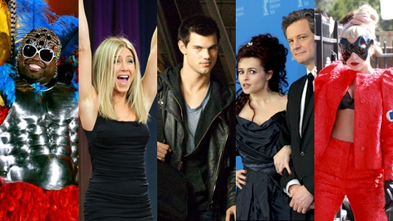 Cee Lo Green, Jennifer Aniston, Taylor Lautner, Helena Bonham Carter, Colin Firth, Lady Gaga Cee Lo Green, Jennifer Aniston, Taylor Lautner, Helena Bonham Carter, Colin Firth, Lady Gaga