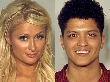 Paris Hilton, Bruno Mars, Mug Shot Paris Hilton, Bruno Mars, Mug Shot