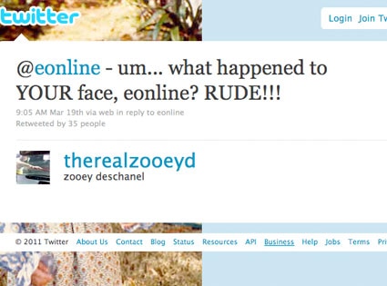 Zooey Deschanel, Twitter Zooey Deschanel, Twitter
