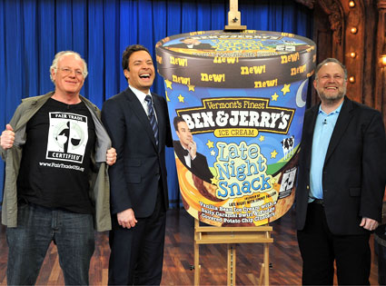Ben Cohen, Jerry Greenfield, Jimmy Fallon Ben Cohen, Jerry Greenfield, Jimmy Fallon
