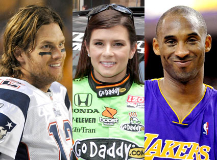 Tom Brady, Danica Patrick, Kobe Bryant Tom Brady, Danica Patrick, Kobe Bryant
