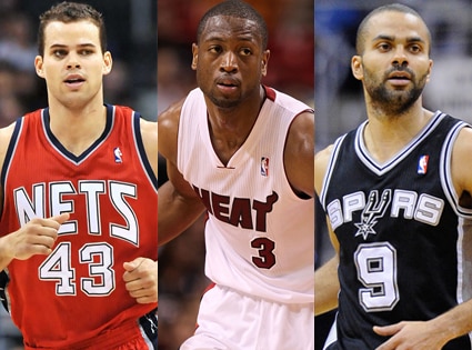 Kris Humphries, Dwanye Wade, Tony Parker Kris Humphries, Dwanye Wade, Tony Parker