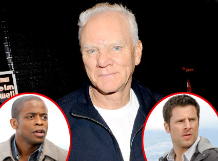 Malcolm McDowell, James Roday, Dule Hill Malcolm McDowell, James Roday, Dule Hill