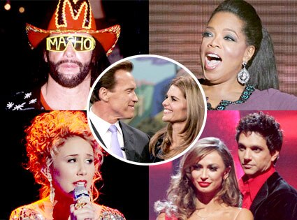 Randy Savage, Oprah Winfrey, Haley Reinhart, Ralph Macchio, Arnold Schwarzenneger, Maria Shriver Randy Savage, Oprah Winfrey, Haley Reinhart, Ralph Macchio, Arnold Schwarzenneger, Maria Shriver