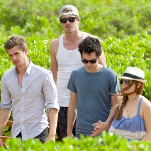 Andrew Gardield, Garrett Hedlund, Kate Mara Andrew Gardield, Garrett Hedlund, Kate Mara