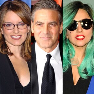 Tine Fey, George Clooney, Lady Gaga Tine Fey, George Clooney, Lady Gaga