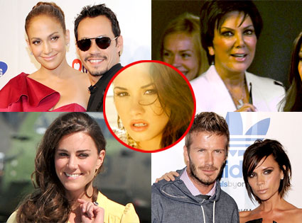 Jennifer Lopez, Kris Jenner, Marc Anthony, Kate Middleton, David Beckham, Victoria Beckham, Demi Lovato Jennifer Lopez, Kris Jenner, Marc Anthony, Kate Middleton, David Beckham, Victoria Beckham, Demi Lovato