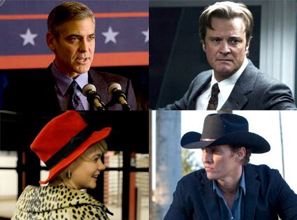 George Clooney, Ides of March, Colin Firth, Tinker, Tailor, Soldier, Spy, Carey Mulligan, Shame, Matthew McConaughey, Killer Joe George Clooney, Ides of March, Colin Firth, Tinker, Tailor, Soldier, Spy, Carey Mulligan, Shame, Matthew McConaughey, Killer Joe