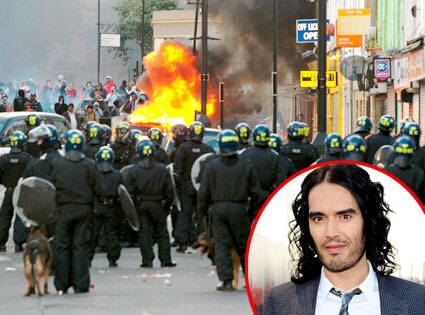 London Riot, Russell Brand London Riot, Russell Brand