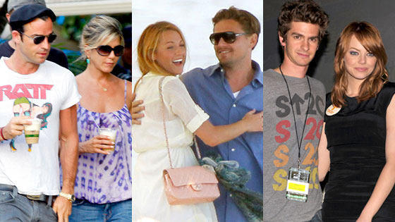 Jennifer Aniston, Justin Theroux, Blake Lively, Leonardo DiCaprio, Andrew Garfield, Emma Stone Jennifer Aniston, Justin Theroux, Blake Lively, Leonardo DiCaprio, Andrew Garfield, Emma Stone