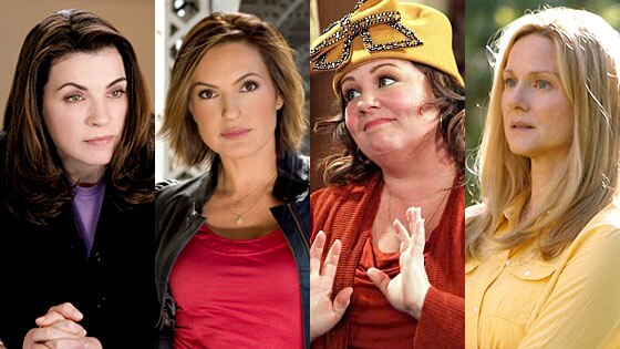 Julianna Margulies, The Good Wife, Mariska Hargitay, SVU, Melissa McCarthy, Mike and Molly, Laura Linney, The Big C Julianna Margulies, The Good Wife, Mariska Hargitay, SVU, Melissa McCarthy, Mike and Molly, Laura Linney, The Big C