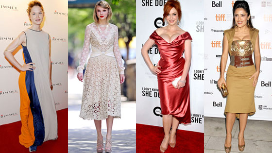 Bonnie Wright, Taylor Swift, Christina Hendricks, Salma Hayek Bonnie Wright, Taylor Swift, Christina Hendricks, Salma Hayek