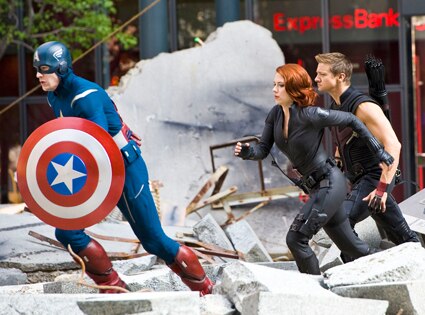 Scarlett Johansson, Chris Evans, Jeremy Renner Scarlett Johansson, Chris Evans, Jeremy Renner