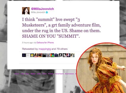 Milla Jovovich, Twitter Milla Jovovich, Twitter