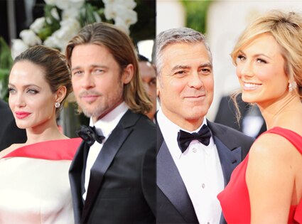 George Clooney, Stacy Keibler, Angelina Jolie, Brad Pitt George Clooney, Stacy Keibler, Angelina Jolie, Brad Pitt