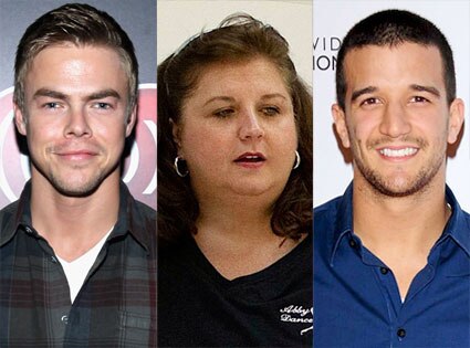 Abby Lee Miller, Derek Hough, Mark ballas Abby Lee Miller, Derek Hough, Mark ballas