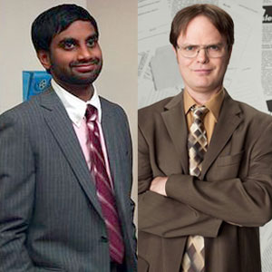 Rainn Wilson, The Office, Aziz Ansari, Parks and Recreation Rainn Wilson, The Office, Aziz Ansari, Parks and Recreation