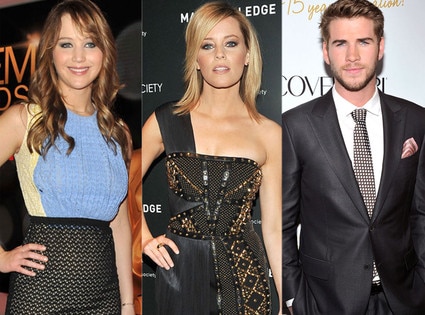 Jennifer Lawrence, Elizabeth Banks, Liam Hemsworth Jennifer Lawrence, Elizabeth Banks, Liam Hemsworth