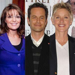 Sarah Palin, Ellen Degeneres, Kirk Cameron Sarah Palin, Ellen Degeneres, Kirk Cameron