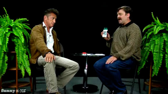 Zach Galifianakis with Sean Penn from LateNight Talk Show Hosts E