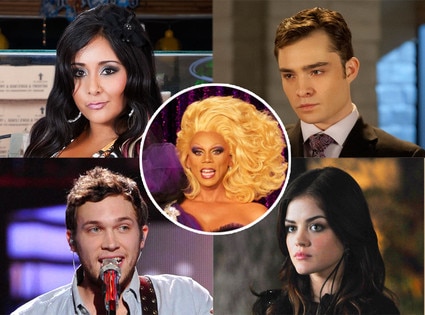 Jersey Shore, Gossip Girl, Pretty Little Liars, American Idol, Rupaul's Drag Race Jersey Shore, Gossip Girl, Pretty Little Liars, American Idol, Rupaul's Drag Race