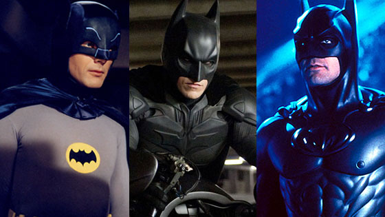 Adam West, Christian Bale, George Clooney Adam West, Christian Bale, George Clooney