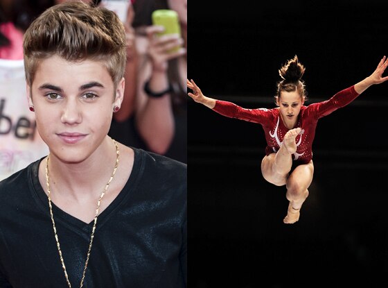 Justin Bieber, Dominique Pegg Justin Bieber, Dominique Pegg