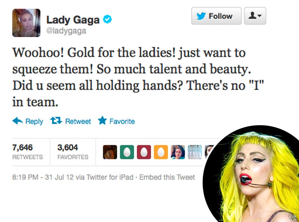 Lady Gaga From Best Olympic Tweets: London 2012 