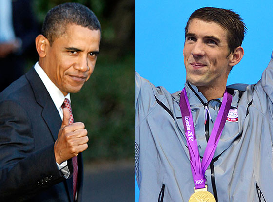 President Obama, Michael Phelps President Obama, Michael Phelps