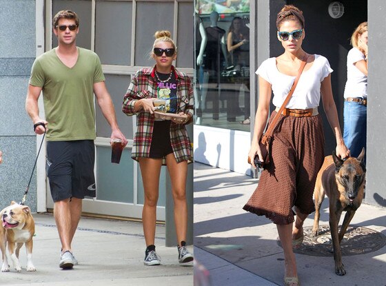 Liam Hemsworth, Miley Cyrus, Eva Mendes Liam Hemsworth, Miley Cyrus, Eva Mendes