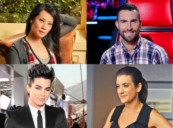 Adam Lambert, Kate Walsh, Adam Levine, Lucy Liu Adam Lambert, Kate Walsh, Adam Levine, Lucy Liu