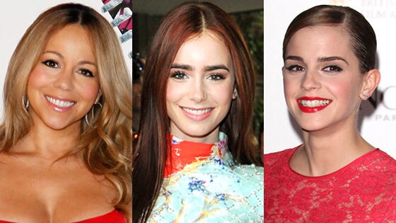 Mariah Carey, Lily Collins, Emma Watson Mariah Carey, Lily Collins, Emma Watson