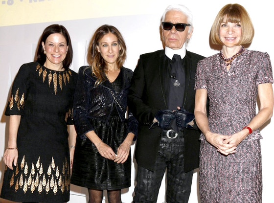 Gina Sanders, Karl Lagerfeld, Anna Wintour, Sarah Jessica Parker Gina Sanders, Karl Lagerfeld, Anna Wintour, Sarah Jessica Parker