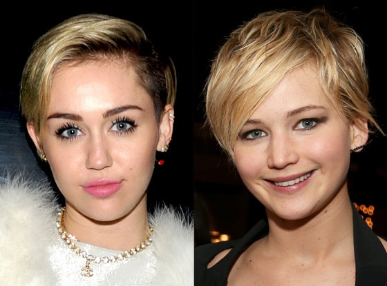 Jennifer Lawrence, Miley Cyrus Jennifer Lawrence, Miley Cyrus