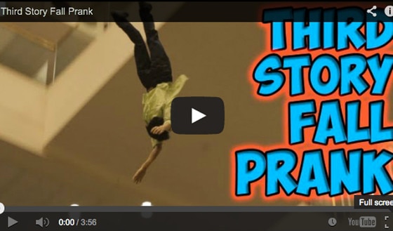 Third Story Fall Prank Third Story Fall Prank