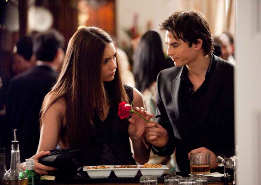 Damon and Elena, The Vampire Diaries from The 50 Greatest TV Couples Ever E! News Damon and Elena, The Vampire Diaries from The 50 Greatest TV Couples Ever E! News