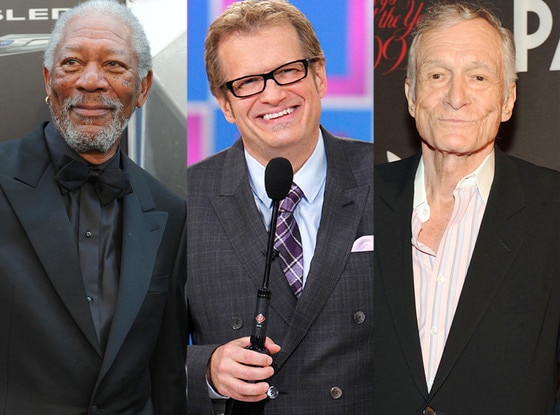 Morgan Freeman, Drew Carey, Hugh Hefner Morgan Freeman, Drew Carey, Hugh Hefner