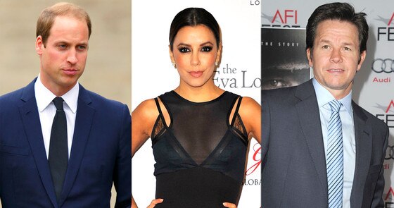 Prince William, Eva Longoria, Mark Wahlberg Prince William, Eva Longoria, Mark Wahlberg