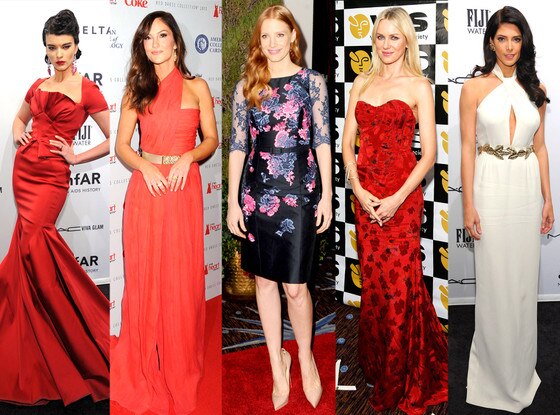 Crystal Renn, Minka Kelly, Jessica Chastain, Naomi Watts, Ashley Greene Crystal Renn, Minka Kelly, Jessica Chastain, Naomi Watts, Ashley Greene