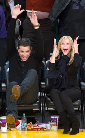 Reese Witherspoon, Jim Toth, Lakers Reese Witherspoon, Jim Toth, Lakers