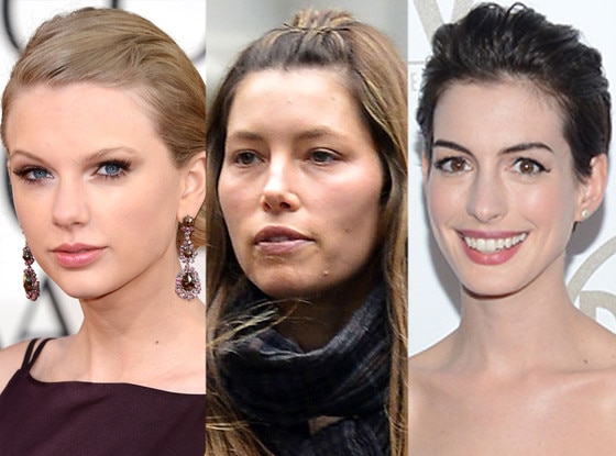 Jessica Biel, Anne Hathway, Taylor Swift, Pulled Back Bangs Jessica Biel, Anne Hathway, Taylor Swift, Pulled Back Bangs