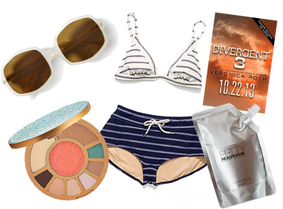5 Things, Coach St. James Bikini, Club Monaco sunglasses, Tarte Aqualillies Palette, Divergent, Lotion 5 Things, Coach St. James Bikini, Club Monaco sunglasses, Tarte Aqualillies Palette, Divergent, Lotion