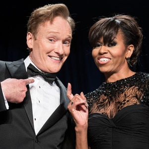 Conan O'Brien, US first lady Michelle Obama Conan O'Brien, US first lady Michelle Obama