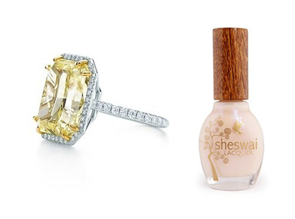 Diamond with Platinum Setting from Engagement RingNail Polish Combos