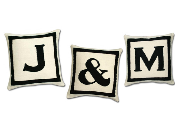 Jonathan Adler Initial Pillows from 2013 Wedding Gift Guide 150 and Under E! News