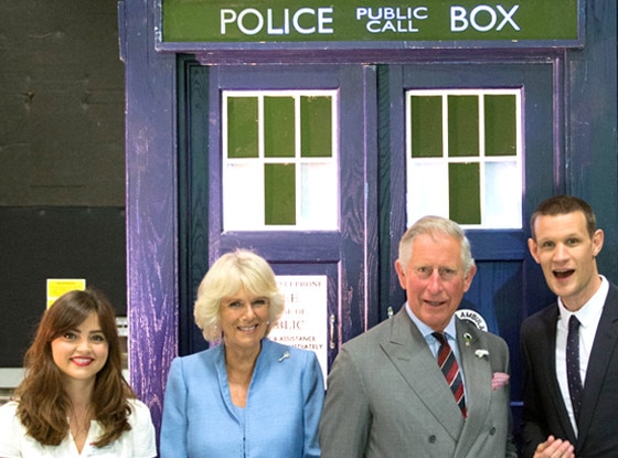 Camilla, Duchess of Cornwall, Prince Charles, Jenna-Louise Coleman, Matt Smith Camilla, Duchess of Cornwall, Prince Charles, Jenna-Louise Coleman, Matt Smith