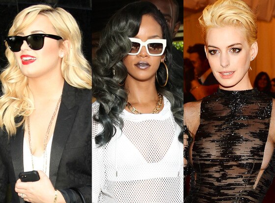 Demi Lovato, Rihanna, Anne Hathaway, Hair Demi Lovato, Rihanna, Anne Hathaway, Hair