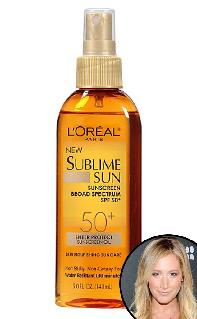 L'Oreal Sublime Sunscreen Oil Spray SPF 30 from Hollywood's SPF Guide Celebs' Favorite New