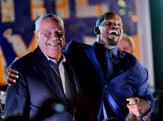 Colin Powell, Jamie Foxx Colin Powell, Jamie Foxx